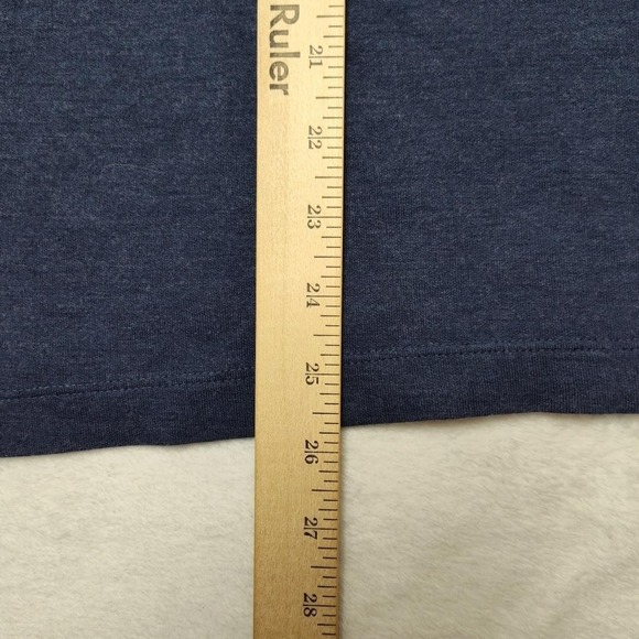 Mizzen+Main Hoodie Mens Medium Blue Henley Pullover Hooded Button 1P0-0408 - Picture 9 of 10